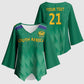 South Africa Cricket Custom Kimono Sleeve Blouse African King Proteas Green
