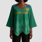 South Africa Cricket Custom Kimono Sleeve Blouse African King Proteas Green