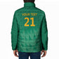 South Africa Cricket Custom Padded Jacket African King Proteas Green