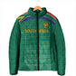 South Africa Cricket Custom Padded Jacket African King Proteas Green