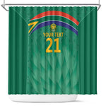 South Africa Cricket Custom Shower Curtain African King Proteas Green