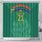South Africa Cricket Custom Shower Curtain African King Proteas Green