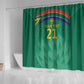 South Africa Cricket Custom Shower Curtain African King Proteas Green