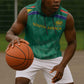 South Africa Cricket Custom Sleeveless Hoodie African King Proteas Green - African Pride