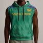 South Africa Cricket Custom Sleeveless Hoodie African King Proteas Green - African Pride
