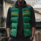 South Africa Cricket Custom Sleeveless Puffer Jacket African King Proteas Green