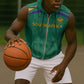 South Africa Cricket Custom Sleeveless Zip Hoodie African King Proteas Green - African Pride