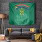 South Africa Cricket Custom Tapestry African King Proteas Green