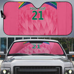South Africa Cricket Custom Auto Sun Shade African King Proteas Pink