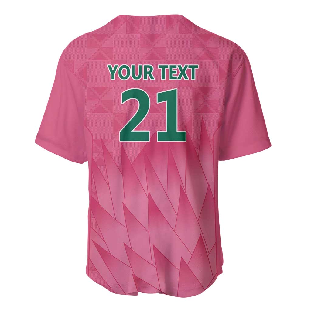 South Africa Cricket Custom Baseball Jersey African King Proteas Pink