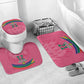 South Africa Cricket Custom Bathroom Set African King Proteas Pink
