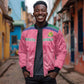 South Africa Cricket Custom Bomber Jacket African King Proteas Pink