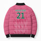 South Africa Cricket Custom Bomber Puffer Jacket African King Proteas Pink