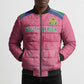 South Africa Cricket Custom Bomber Puffer Jacket African King Proteas Pink