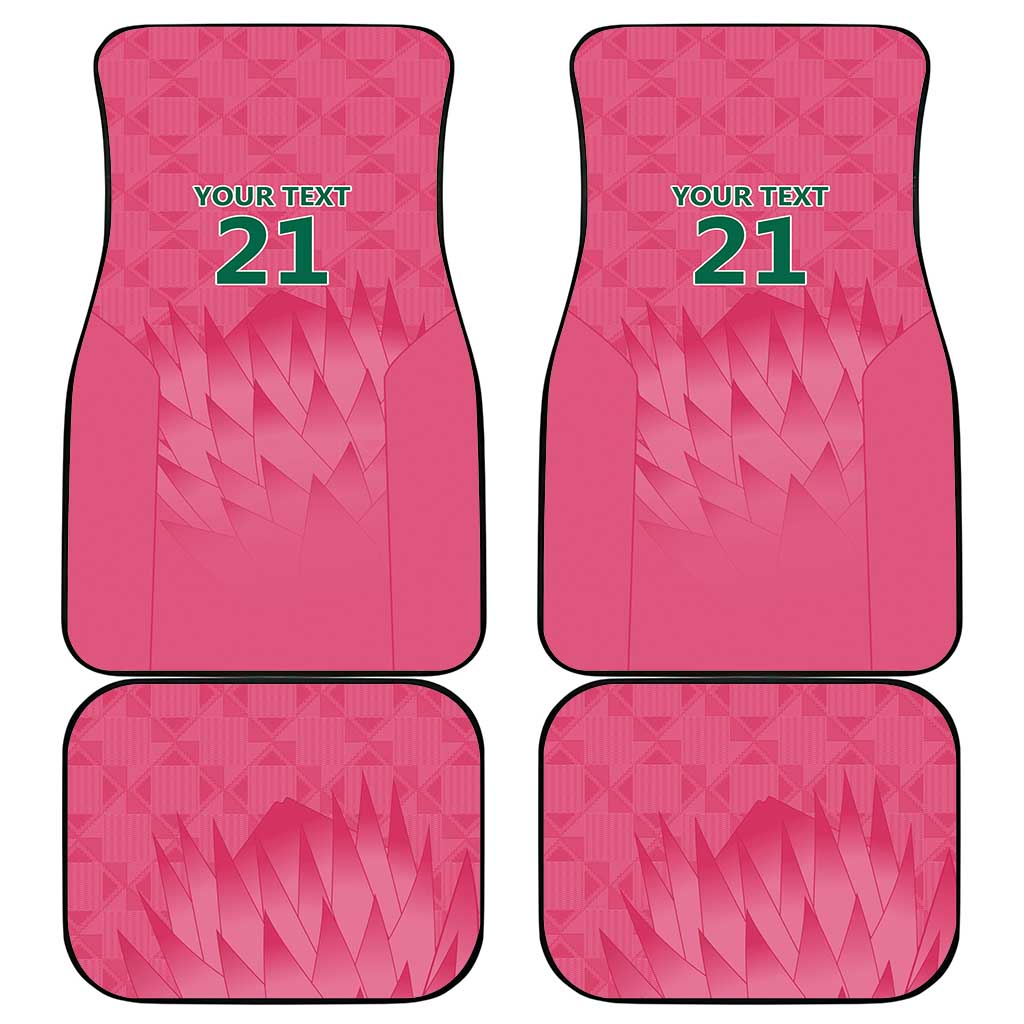 South Africa Cricket Custom Car Mats African King Proteas Pink