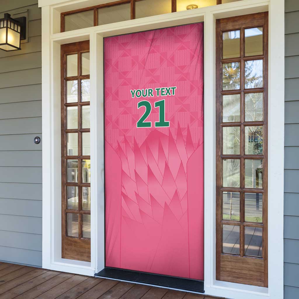 South Africa Cricket Custom Door Cover African King Proteas Pink