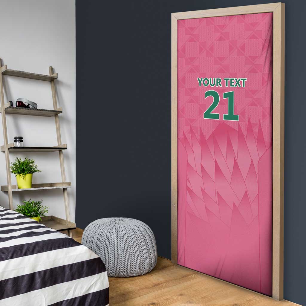 South Africa Cricket Custom Door Cover African King Proteas Pink