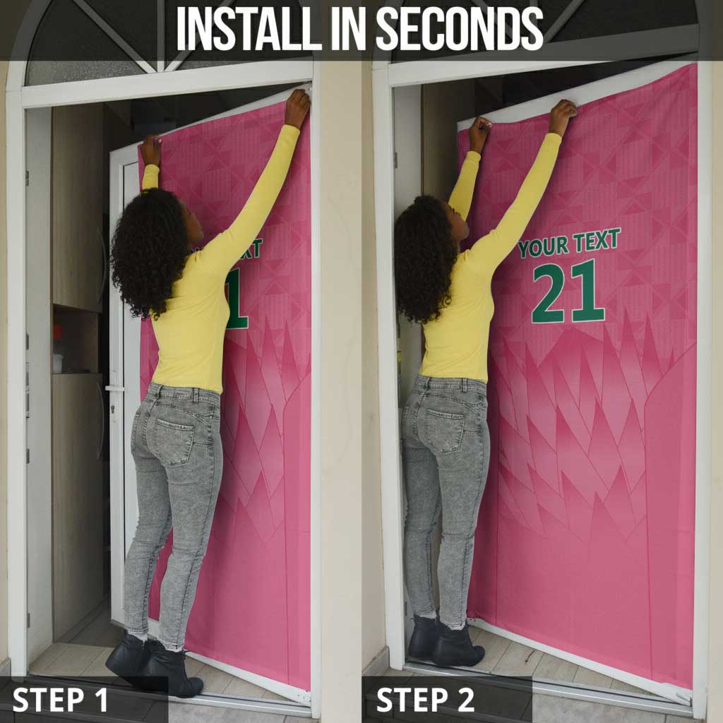 South Africa Cricket Custom Door Cover African King Proteas Pink