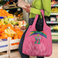 South Africa Cricket Custom Grocery Bag African King Proteas Pink