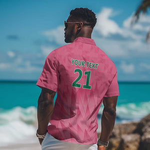 South Africa Cricket Custom Hawaiian Shirt African King Proteas Pink