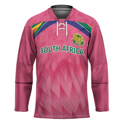South Africa Cricket Custom Hockey Jersey African King Proteas Pink