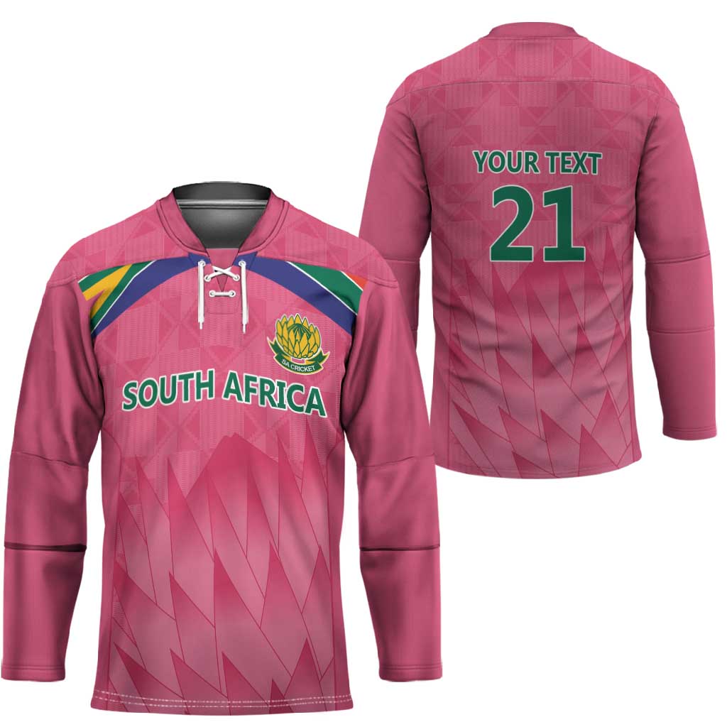 South Africa Cricket Custom Hockey Jersey African King Proteas Pink