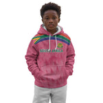 South Africa Cricket Custom Kid Hoodie African King Proteas Pink