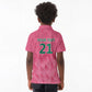 South Africa Cricket Custom Kid Polo Shirt African King Proteas Pink
