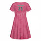 South Africa Cricket Custom Kid Short Sleeve Dress African King Proteas Pink