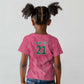 South Africa Cricket Custom Kid T shirt African King Proteas Pink