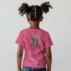 South Africa Cricket Custom Kid T shirt African King Proteas Pink