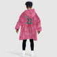 South Africa Cricket Custom Kid Wearable Blanket Hoodie African King Proteas Pink