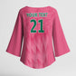 South Africa Cricket Custom Kimono Sleeve Blouse African King Proteas Pink