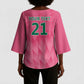 South Africa Cricket Custom Kimono Sleeve Blouse African King Proteas Pink