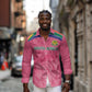South Africa Cricket Custom Long Sleeve Button Shirt African King Proteas Pink