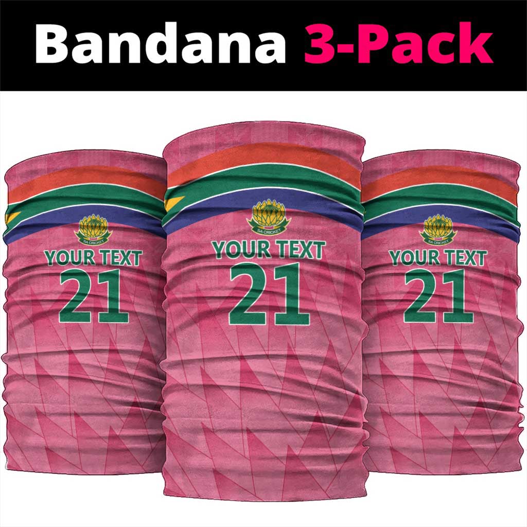 South Africa Cricket Custom Neck Gaiter African King Proteas Pink LT9