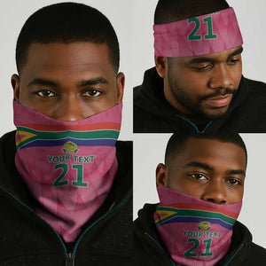 South Africa Cricket Custom Neck Gaiter African King Proteas Pink LT9