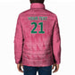 South Africa Cricket Custom Padded Jacket African King Proteas Pink
