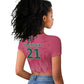 South Africa Cricket Custom Raglan Cropped T shirt African King Proteas Pink