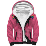 South Africa Cricket Custom Sherpa Hoodie African King Proteas Pink
