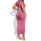 South Africa Cricket Custom Short Sleeve Bodycon Dress African King Proteas Pink LT9
