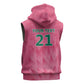 South Africa Cricket Custom Sleeveless Hoodie African King Proteas Pink - African Pride