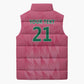 South Africa Cricket Custom Sleeveless Puffer Jacket African King Proteas Pink