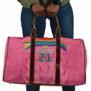 South Africa Cricket Custom Travel Bag African King Proteas Pink