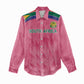 South Africa Cricket Custom Women Casual Shirt African King Proteas Pink LT9