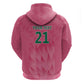 South Africa Cricket Custom Zip Hoodie African King Proteas Pink