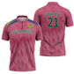 South Africa Cricket Custom Zipper Polo Shirt African King Proteas Pink
