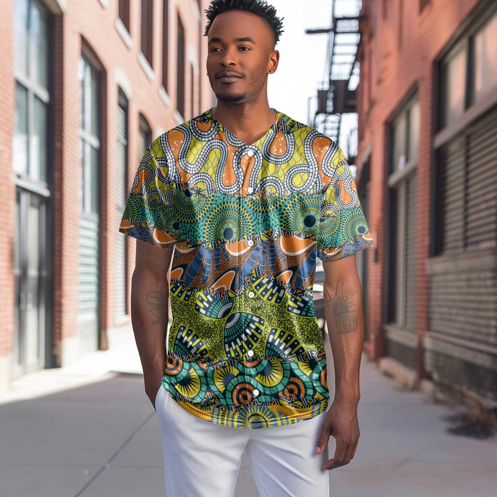 Africa Tribal Mixed Pattern Baseball Jersey - African Pride