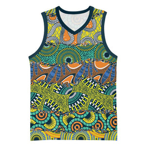 Africa Tribal Mixed Pattern Basketball Jersey - African Pride