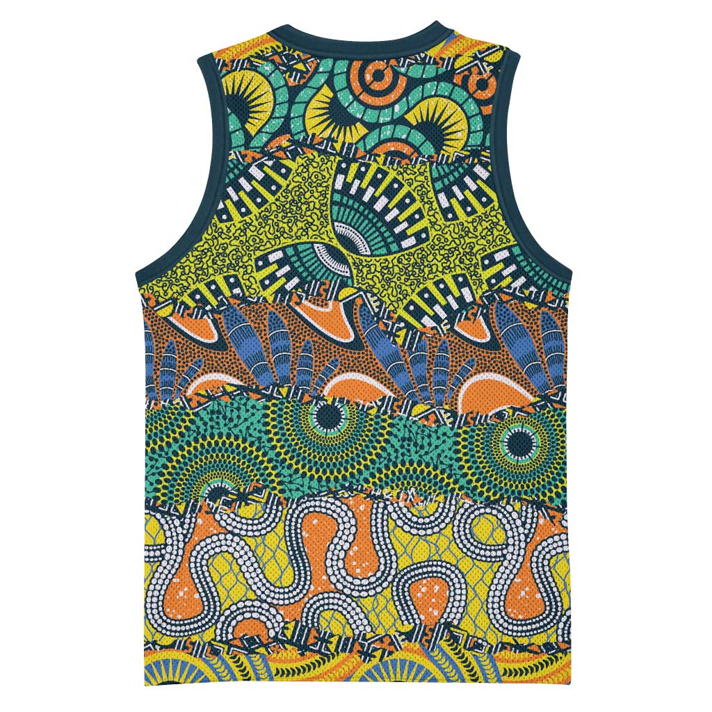 Africa Tribal Mixed Pattern Basketball Jersey - African Pride